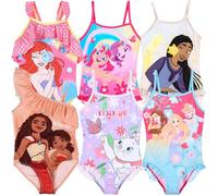 Disney Principesse - Costume da Bagno Intero Mare Piscina - Bambina - Prodotto Originale con Licenza Ufficiale [18150 Ariel Intero Rosa - 6 Anni]