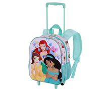 Disney Principesse Rainbows-Zainetto 3D con Ruote Piccolo, Multicolore, 26 x 34 cm, Capacità 7 L