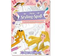 Disney Prinzessin: Mein Styling-Spaß mit Stickern zum Ausmalen - Stickern - Malen - Stylen: Block mit 16 Stylingseiten und 4 Bögen mit Stickern zum Anmalen