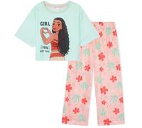 Disney Pyjama-Set Abbigliamento Loungewear, Blu/Pesca Moana, 13-14 Jahre Bambine e Ragazze