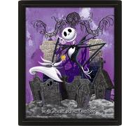 Disney: Pyramid - The Nightmare Before Christmas - Graveyard - Framed 25X20 Cm (