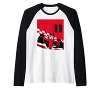 Disney Racing 11th Birthday 11 Years Old Mickey Mouse Racer Maglia con Maniche Raglan