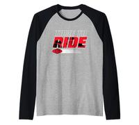 Disney Racing Mickey Mouse Race Car Driver Time to Ride Maglia con Maniche Raglan