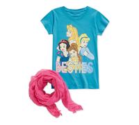Disney Ragazze Amici Del Cuore 2 Pezzi Grafico T-Shirt, Blu, (8-20), L (16)