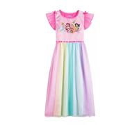 Disney Ragazze' Fantasia Camicia da Notte Principessa Abito Pigiama,Arcobaleno -