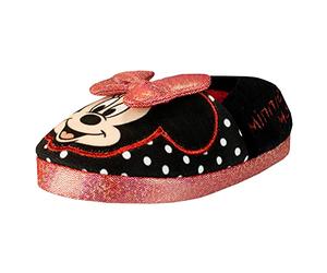 Disney Ragazze Pantofole Minnie Mouse Nero 24