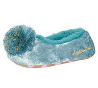 Disney ragazze principessa Jasmine pantofole bambini Aladdin pile foderato vestire balletto pompe, (Blu), 30 EU