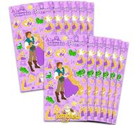 Disney Rapunzel - Confezione da 12 fogli adesivi aggrovigliati per feste di compleanno per bambini, accessori per feste di compleanno di Rapunzel