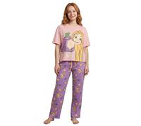 Disney Rapunzel Rosa Tangled Pigiama a maniche corte a gamba lunga Donne