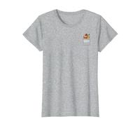 Disney Re Leone Timon e Pumbaa in tasca Maglietta, Donna, Grigio Melange, L