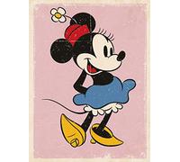 Disney Retro Minnie Mouse, 40 x 50 cm, Tela Stampe, Multicolore