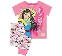Disney Rosa Lungo Pajamas Set Mulan Loyal Coraggioso Vero Ragazze