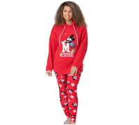 Disney Rosso Mickey Mouse Pigiama a maniche lunghe a gamba lunga Donne