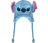 Disney 's Lilo and Stitch - Berretto invernale peruviano in acrilico, con nappe, colore: blu, Orecchie 3D blu, taglia unica