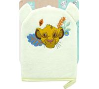Disney - Salvietta per bambini Simba - Pulizia delicata - Pulizia della pelle, del viso, del corpo - Guanto ricamato - Il Re Leone - Regalo di nascita - Lavabile, riutilizzabile - Prodotto ufficiale