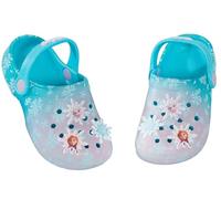 Disney Sandali con Zoccoli Frozen con ciondoli e distintivi per Bambini, Elsa e Anna, Sandali Estivi da Spiaggia con Cinturino alla Caviglia