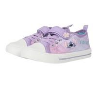 Disney Scarpe da ginnastica basse per bambine e ragazze, in poliuretano, con licenza ufficiale, con cinturino di fissaggio al tatto e design floreale esclusivo di A2Z 4, Viola, 28 EU