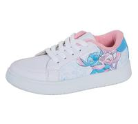 Disney Scarpe da ginnastica con lacci, per bambini, adolescenti, adulti, con punto bianco e angelo, scarpe da ginnastica Plimsolls, Blu, 31 EU
