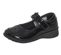 Disney Scarpe da scuola per bambine di Frozen, Anna Elsa, colore nero, con suola resistente, cinturino facile da fissare, Nero , 25 EU