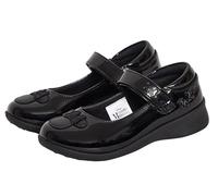 Disney Scarpe da Scuola per Ragazze Minnie Mouse Scarpe da Festa per Bambini in Vernice Nera Facili da Allacciare