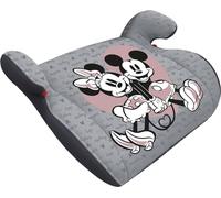 Disney Seggiolino Alzabimbo Minnie e Mickey per la sicurezza dei bambini con altezza da 125 a 150 cm con grafiche dii Topolino e Topolina fondo grigio, alzatina auto, rialzo. Seduta per bambini
