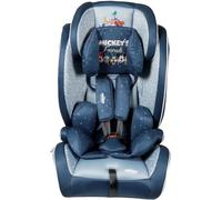 Disney Seggiolino auto Mickey Mouse con attacco ISOFIX per la sicurezza dei bambini con altezza da 76 a 150 cm con grafiche di Mickey Mouse, Minnie, Paperino, Pluto e Pippo su fondo blu