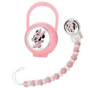 Disney Set Box e Porta Ciuccio Minnie Mouse con Palline Dentizione Neonato B1508