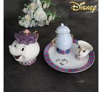 Disney Set da tè La Bella e la Bestia Teiera, Tazze Mrs Potts e Chip