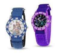 Disney Set di 2 orologi per bambini dai 4 ai 7 anni, con quadrante Luca e Raya, lunette blu e bianche con cinturini in nylon e silicone, regalo per ragazzi, ricevi 2 orologi misteriosi bonus