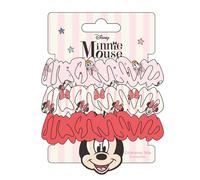 Disney - Set di 3 elastici per capelli con Minnie Mouse, per ragazze e donne, antiscivolo e morbidi, set di 3 elastici (2 stampati, 1 tinta unita)