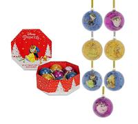 Disney Set di 7 palline decorative natalizie da appendere, motivo: La Bella e la Bestia