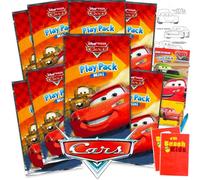 Disney Set di 8 mini bomboniere a tema Cars - Bundle 8 confezioni da gioco Cars con mini libri da colorare, adesivi e sacchetti per dolcetti, decorazioni per feste di compleanno