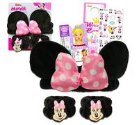 Disney - Set di accessori per capelli per ragazze, con fascia e braccialetto Minnie Mouse, adesivi e altro ancora, accessori per capelli da donna Disney