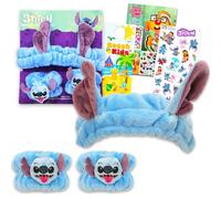 Disney Set di accessori per capelli Stitch per ragazze - Bundle con fascia in peluche con orecchie e braccialetti in peluche più adesivi, altro ancora | Accessori per capelli da donna