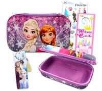 Disney Set di astucci per bambini, set con contenitore per matite Frozen, adesivi, timbri e altro ancora, articoli scolastici congelati per ragazze