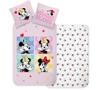 Disney - Set di biancheria da letto per bambini, 100% cotone, composto da copripiumino 100 x 135 cm e federa 40 x 60 cm, per letto da bambino, morbida biancheria da letto naturale per bambine e