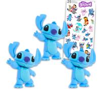 Disney Set di bomboniere per feste, set da 3 pezzi con action figure di Stitch per bambini e adulti, più adesivi, confezione di articoli per feste per ragazzi, ragazze, bambini