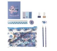 Disney Set di cancelleria - Stitch e Regina di Ghiaccio - Set scuola in astuccio, righello, gomma, temperamatite, Stitch, Standard Schreibwarenset, Set da scrittura