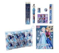 Disney Set di cancelleria - Stitch e Regina di Ghiaccio - Set scuola in astuccio, righello, gomma, temperamatite, Regina di ghiaccio, Standard Schreibwarenset, Set da scrittura