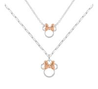 Disney Set di Collana con Scritta Minnie Mouse, placcata in Due tonalità, per Madre
