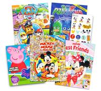 Disney Set di libri di ricerca di immagini per bambini da 2 a 4 anni, 5 libri Find It con Minnie Mouse, Topolino, Peppa Pig, Paw Patrol e PJ Masks.