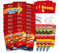 Disney Set di mini bomboniere per bambini, con 24 mini Cars Grab n Go Play Pack con pagine da colorare, adesivi e molto altro ancora, accessori per feste di compleanno Disney Cars