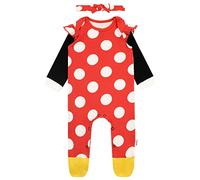 Disney Set di Tute da Notte e Fascia per Bambina Minnie Mouse Rosso 12-18 Mesi