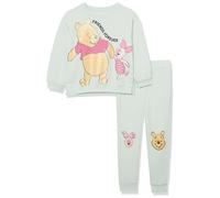 Disney Set felpa e jogger in pile con Winnie the Pooh e Pimpi - Set felpa e pantaloni da jogging per ragazze 2-6, Salvia chiara., 4 anni