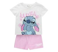 Disney Set Pigiama Lilo & Stitch | Completo Bambini con T-Shirt e Pantaloncini | Pigiama Completo Morbido e Traspirante per Bambino (IT, età, 5 Anni, 6 Anni, Regular, Standard, Stitch - Rosa)