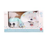 DISNEY SET PRIMA PAPPA 3 PEZZI TOPOLINO AZZURRO MICKEY MOUSE BAMBINI ASILO