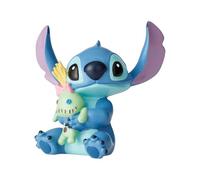 Disney Statuina Mini Stitch con bambolina "Lilo & Stitch" in resina 6x8,9xh6,4 cm