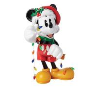 Enesco Disney Showcase, statuetta natalizia di Babbo Natale, Topolino, 31 cm, multicolore