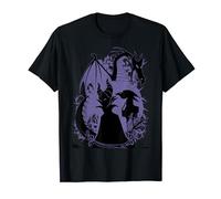 Disney Sleeping Beauty Maleficent Dragon Silhouette Maglietta