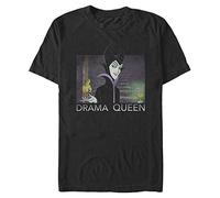Disney Sleeping Beauty-Maleficent Drama Queen Short Sleeve T-Shirt, Black, XL Men's
